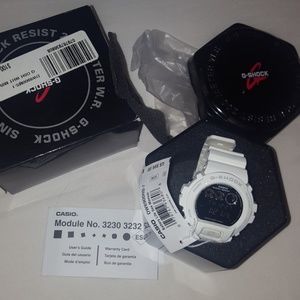 G-Shock digital watch with tags